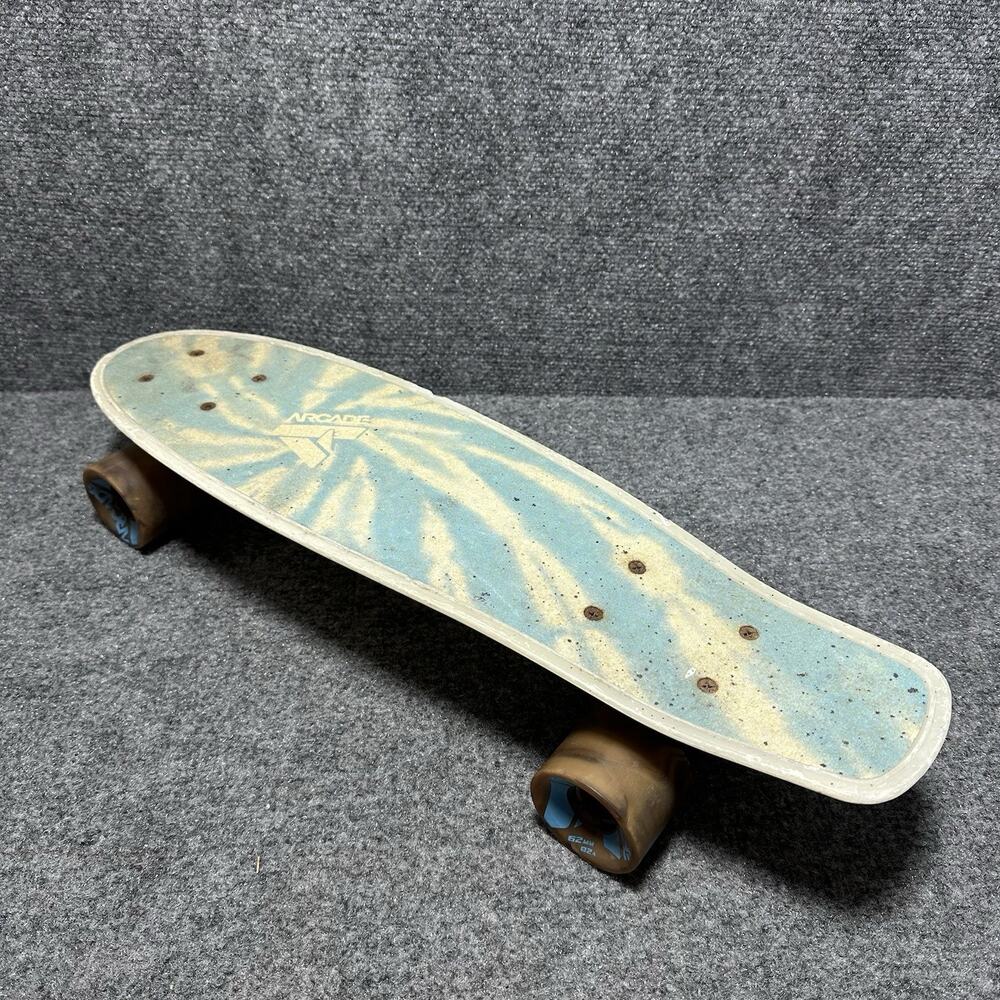 Arcade 22” Penny Skateboard Cruiser 62mm 82A Wheels Retro Blue White Vtg (Y2K)